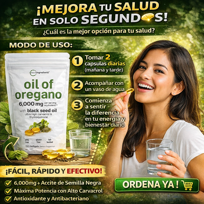 Oil of Oregano 6000mg – Refuerzo Natural para tu Sistema Inmunológico