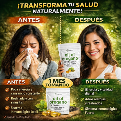 Oil of Oregano 6000mg – Refuerzo Natural para tu Sistema Inmunológico